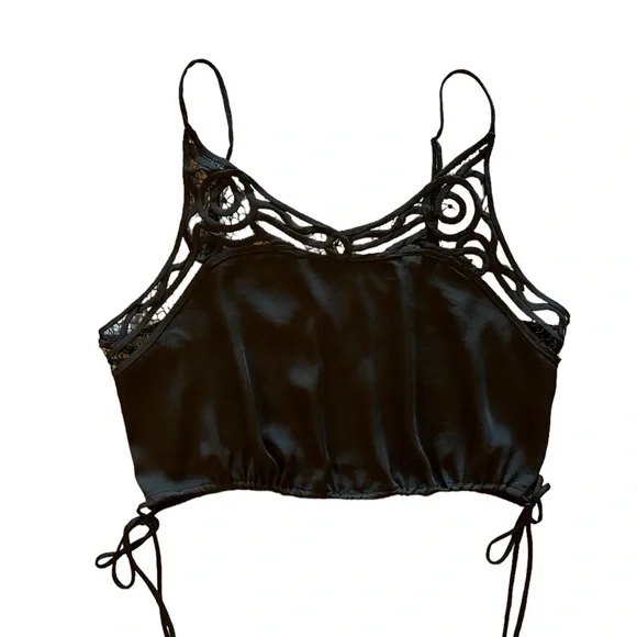 Intimately Free People Black Lace Top Size Medium NWT Excellent Condition! - Picture 8 of 13